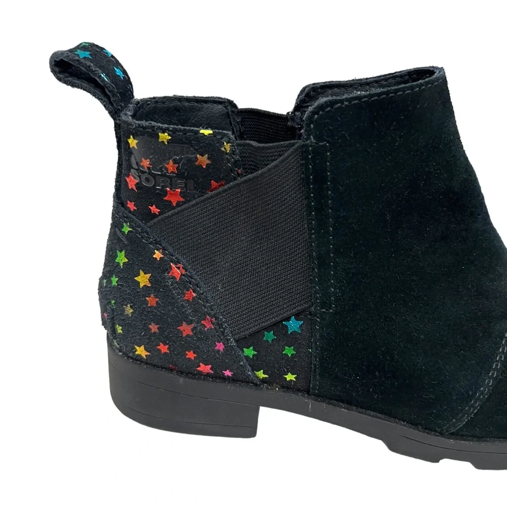 Sorel Emelie youth girls suede Chelsea ankle booties size 4